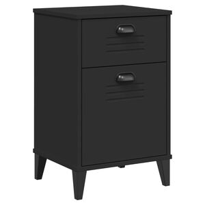 vidaXL Bedside Cabinet VIKEN Black Engineered Wood