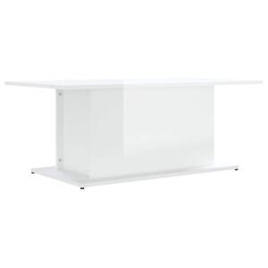 vidaXL Coffee Table High Gloss White 102x55,5x40 cm Engineered Wood