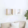 vidaXL Wall Cube Shelves 2 pcs White and Sonoma Oak 30x15x30 cm