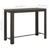 vidaXL Garden Bar Table Brown 140.5x60.5x110.5 cm Poly Rattan