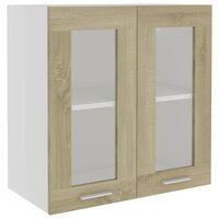 vidaXL Hanging Glass Cabinet Sonoma Oak 60x31x60 cm Engineered Wood