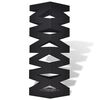 Black Square Umbrella Stand Storage Holder Walking Stick Steel 48.5 cm