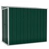 vidaXL Wall-mounted Garden Shed Green 118x194x178 cm Galvanised Steel
