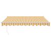 vidaXL Retractable Awning Yellow and White 3x2.5 m Fabric and Aluminium