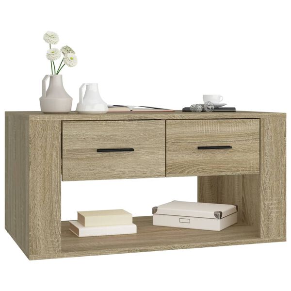 vidaXL Coffee Table Sonoma Oak 80x50x40 cm Engineered Wood
