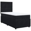vidaXL Box Spring Bed with Mattress Black King Single Velvet