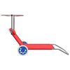 vidaXL Folding Sun Lounger with Canopy and Wheels Steel Red