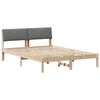 vidaXL Bed frame Brown and dark grey 150 x 200 cm Solid pine wood