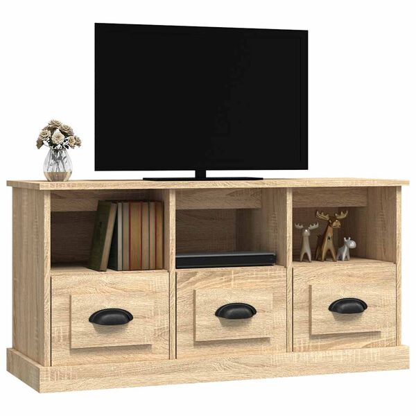 vidaXL TV Cabinet Sonoma Oak 100x35x50 cm Engineered Wood
