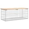 vidaXL Garden Bench Gabion Design 103x44x42 cm Solid Wood Pine