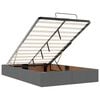 vidaXL Ottoman Bed with Mattress & LEDs Dark Grey King Single Fabric