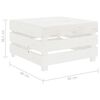vidaXL Garden Pallet Table White Wood