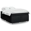 vidaXL Box Spring Bed with Mattress Dark Grey Double Fabric