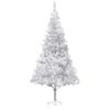 vidaXL Artificial Pre-lit Christmas Tree with Ball Set Silver 240 cm PET