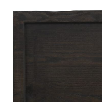 vidaXL Bathroom Countertop Dark Brown 40x40x(2-4) cm Treated Solid Wood