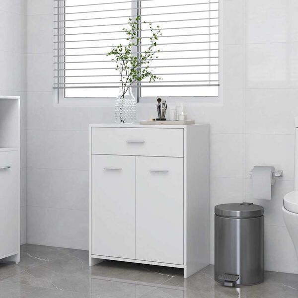 vidaXL Bathroom Cabinet White 60x33x80 cm Engineered Wood
