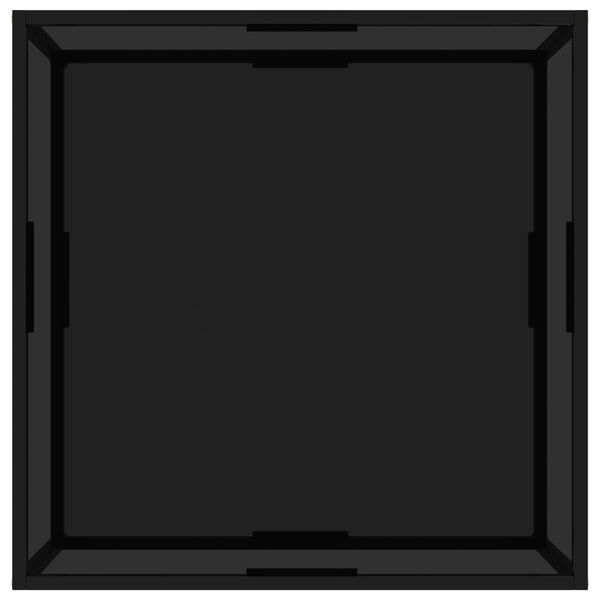 vidaXL Coffee Table Black 80x80x35 cm Tempered Glass