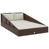 vidaXL Garden Bed Brown 110x200 cm Poly Rattan