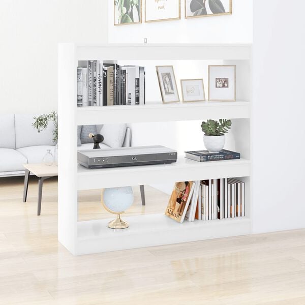 vidaXL Book Cabinet/Room Divider White 100x30x103 cm