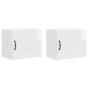 vidaXL Wall Cabinet LUCCA 2 pcs High Gloss White Engineered Wood
