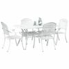 vidaXL Garden Dining Set 5 pcs White Aluminium