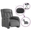 vidaXL Electric Stand up Massage Recliner Chair Grey Faux Leather