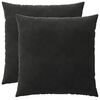 vidaXL Cushion Cover 2 pcs HEERLEN Black 80 x 80 cm Velvet
