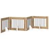 vidaXL Foldable Dog Gate with Stands 4 pcs Artisan Oak 321 cm