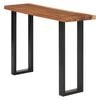 vidaXL Console Table | Natural wood | Solid suar wood, powder-coated steel