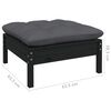 vidaXL 8 Piece Garden Lounge Set with Cushions Black Pinewood