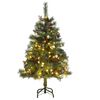 vidaXL Artificial Hinged Christmas Tree 150 LEDs & Ball Set 150 cm