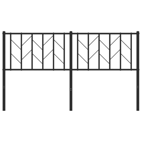 vidaXL Metal Replace Headboard Black 150 cm