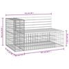 vidaXL Garden Bench Gabion Design 122x71x65.5 cm Solid Wood Douglas