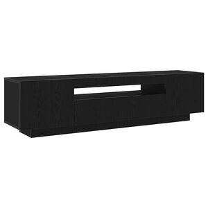vidaXL TV Cabinet 160 x 35 x 40 cm Black Engineered Wood
