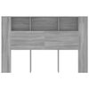 vidaXL Headboard Cabinet Grey Sonoma 160x18.5x104.5 cm