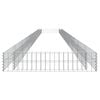 vidaXL Gabion Raised Bed Galvanised Steel 1000x100x20 cm