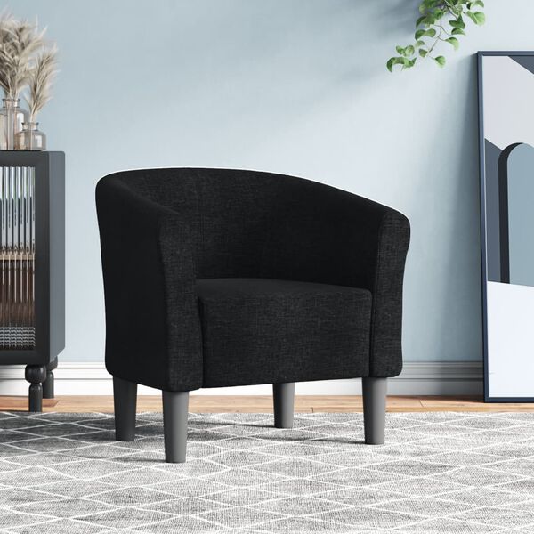 vidaXL Tub Chair Black Fabric