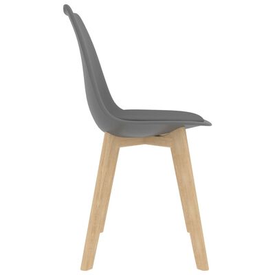 vidaXL Dining Chairs 2 pcs Grey Plastic
