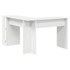 vidaXL Corner Desk with Storage with Shelf White 140 x 113.5 x 75 cm