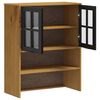 vidaXL Top for Highboard with Glass Doors FLAM Solid Wood Pine