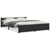 vidaXL Bed Frame without Mattress Black Solid Wood 150x200 cm King Size King Size