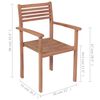 vidaXL Garden Chairs 2 pcs with Green Cushions Solid Teak Wood
