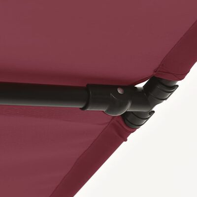 vidaXL Outdoor Parasol with Aluminium Pole 2x1.5 m Bordeaux Red