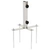 vidaXL Parasol Base with Ground Spikes for &Oslash;32-38 mm Silver Steel