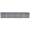 vidaXL Garden Raised Bed Galvanised Steel 400x80x77 cm Grey