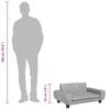 vidaXL Dog Bed Light Grey 70x45x33 cm Velvet
