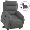 vidaXL Electric Stand up Recliner Chair Dark Grey Fabric