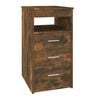 vidaXL Drawer Cabinet Smoked Oak 40x50x76 cm Engineered Wood