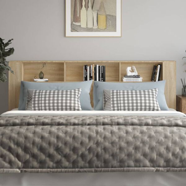 vidaXL Headboard Cabinet Sonoma Oak 220x18.5x104.5 cm