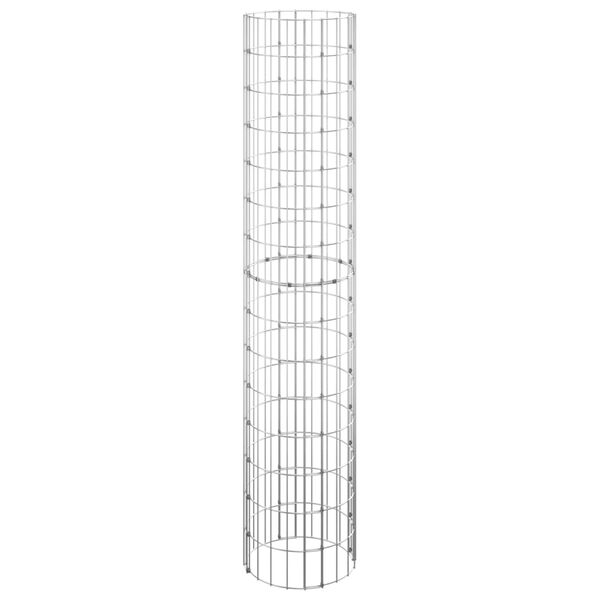 vidaXL Circular Gabion Pole Galvanised Steel Ø30x150 cm